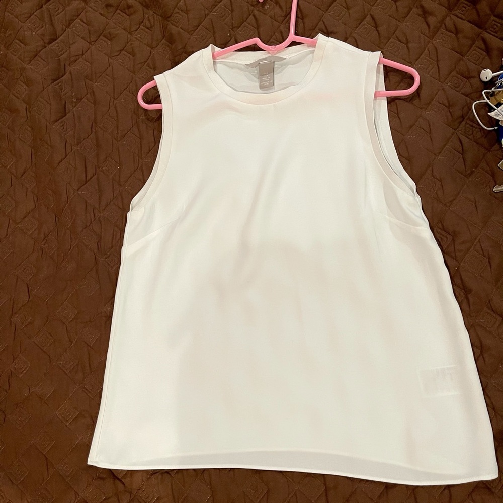 White H & M blouse size S, cool style!